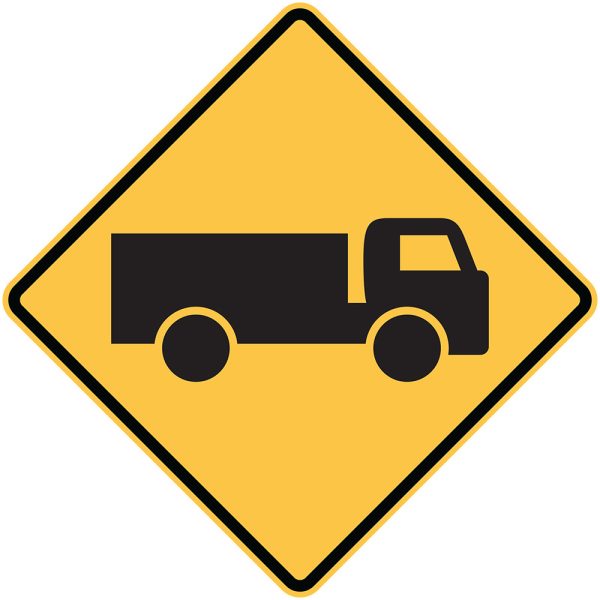 W5-22 <br> TRUCKS ENTERING OR CROSSING